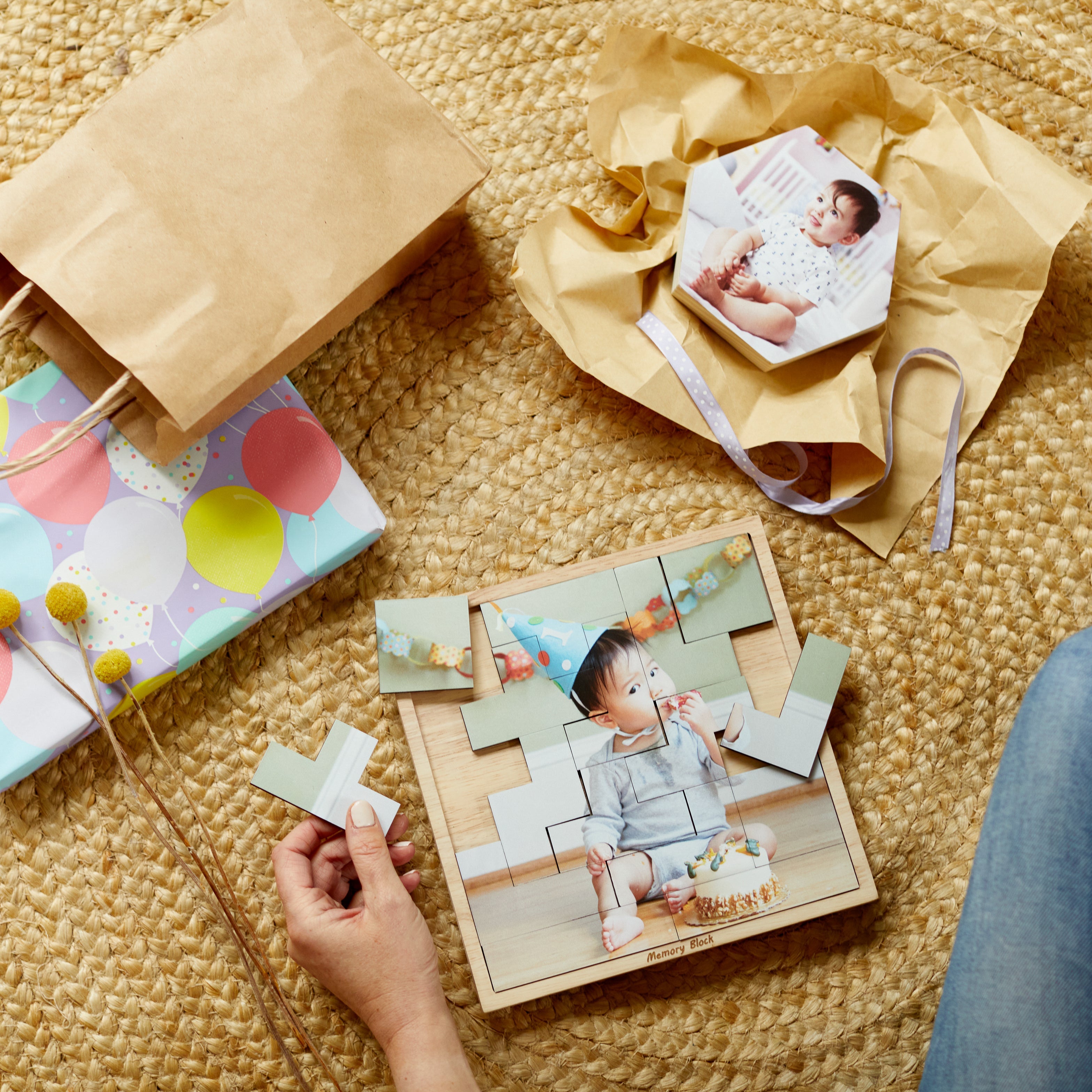 Vierkante Tetris-puzzel