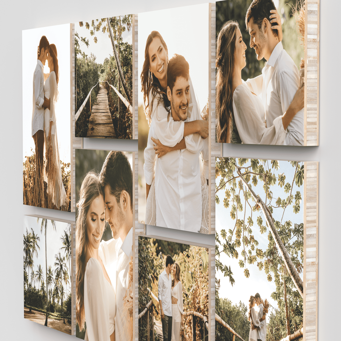 Alma set of 8 – foto op hout – Memory Block NL