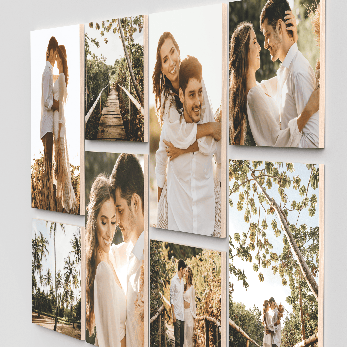 Alma set of 8 – foto op hout – Memory Block NL