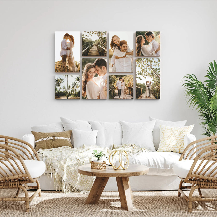 Alma set of 8 – foto op hout – Memory Block NL