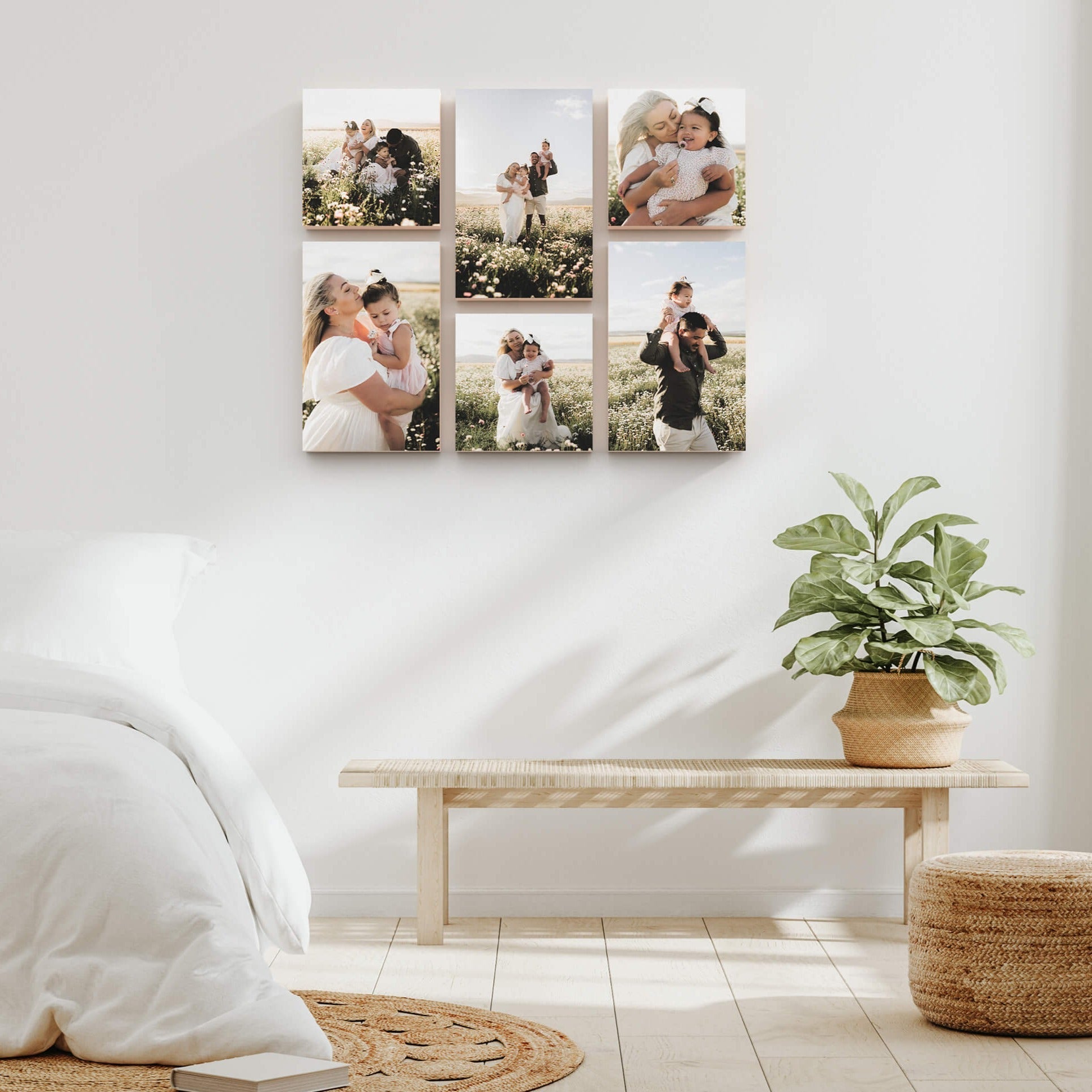 Ash set of 6 – foto op hout – Memory Block NL