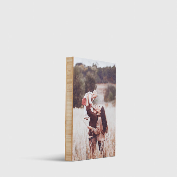 Bamboo Rectangle – foto op hout – Memory Block NL