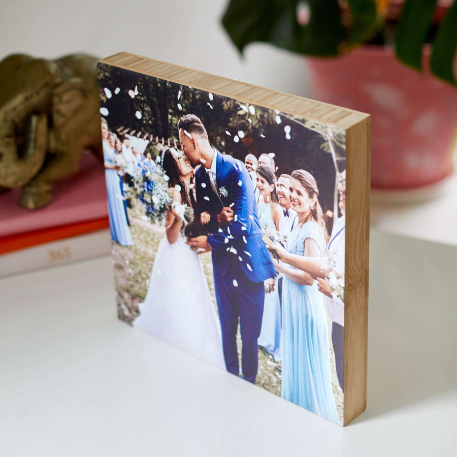 Bamboo Square – foto op hout – Memory Block NL