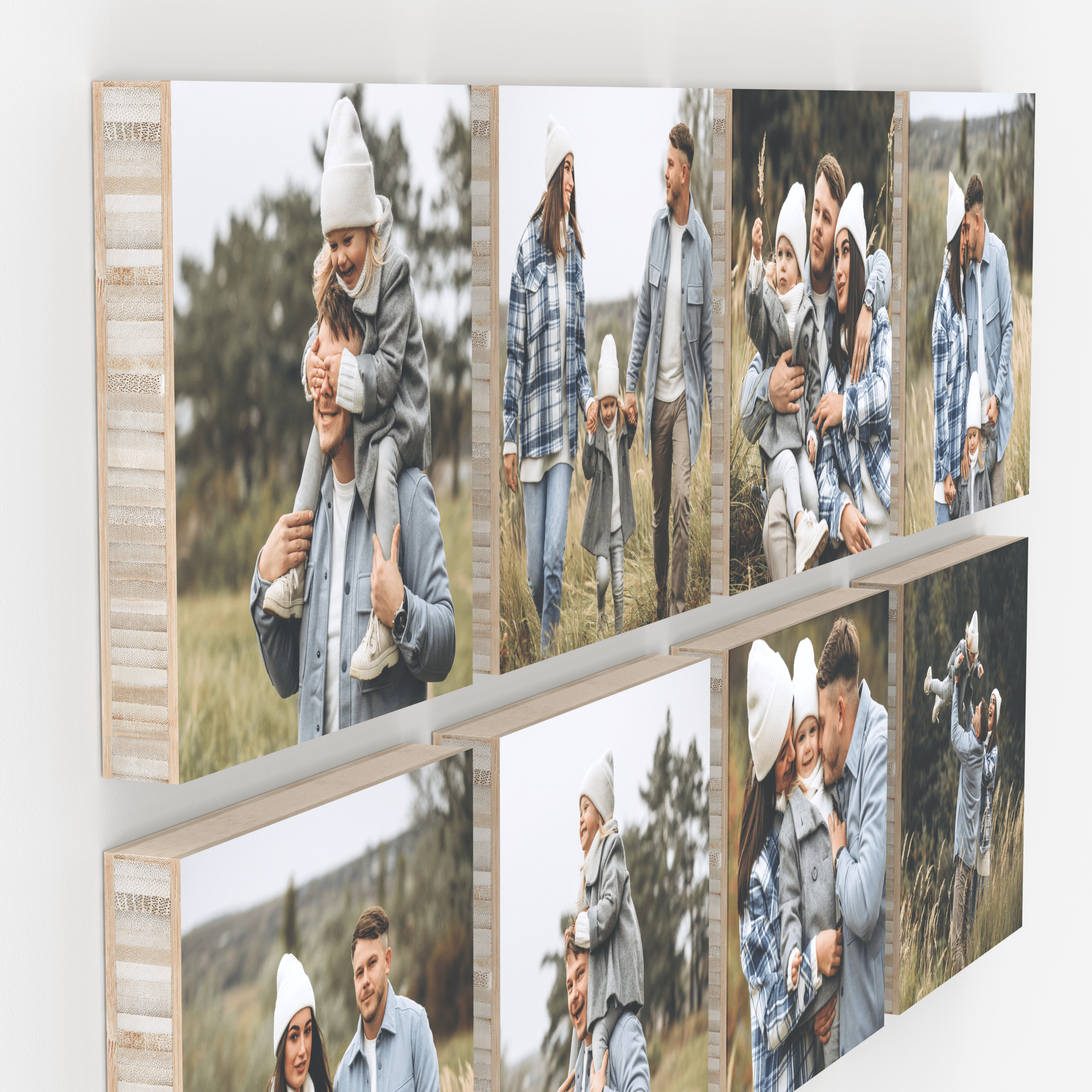 Bamboo Square – foto op hout – Memory Block NL