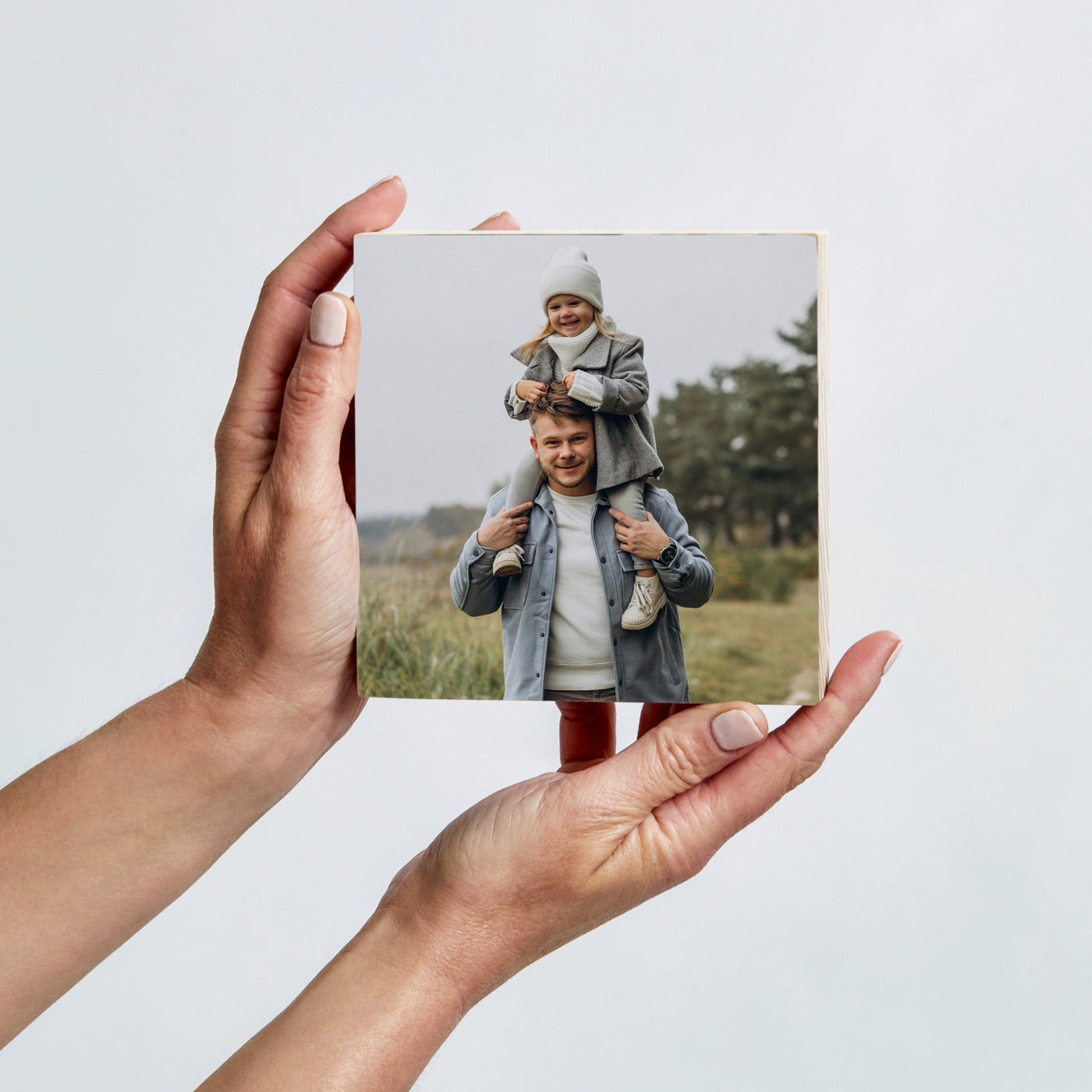 Bamboo Square – foto op hout – Memory Block NL