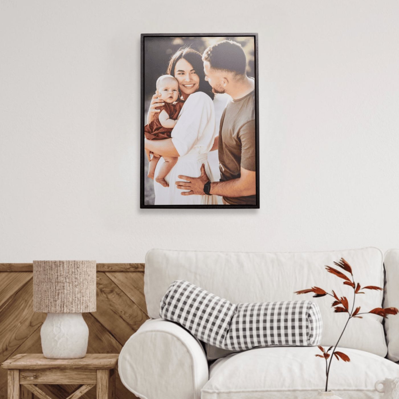 Floating Frame Rectangle – foto op hout – Memory Block NL