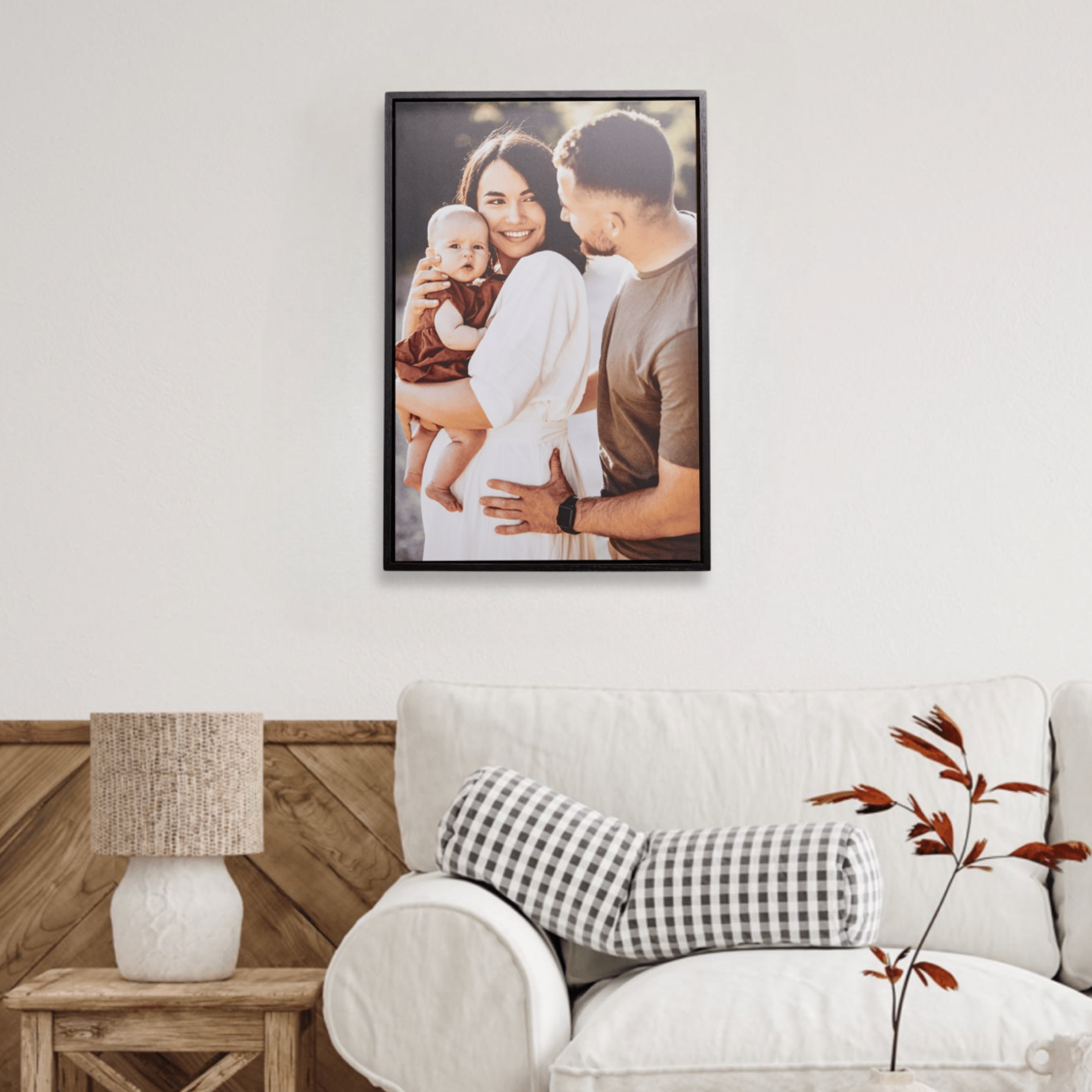 Floating Frame Rectangle – foto op hout – Memory Block NL