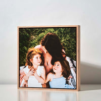 Floating Frame Square – foto op hout – Memory Block NL
