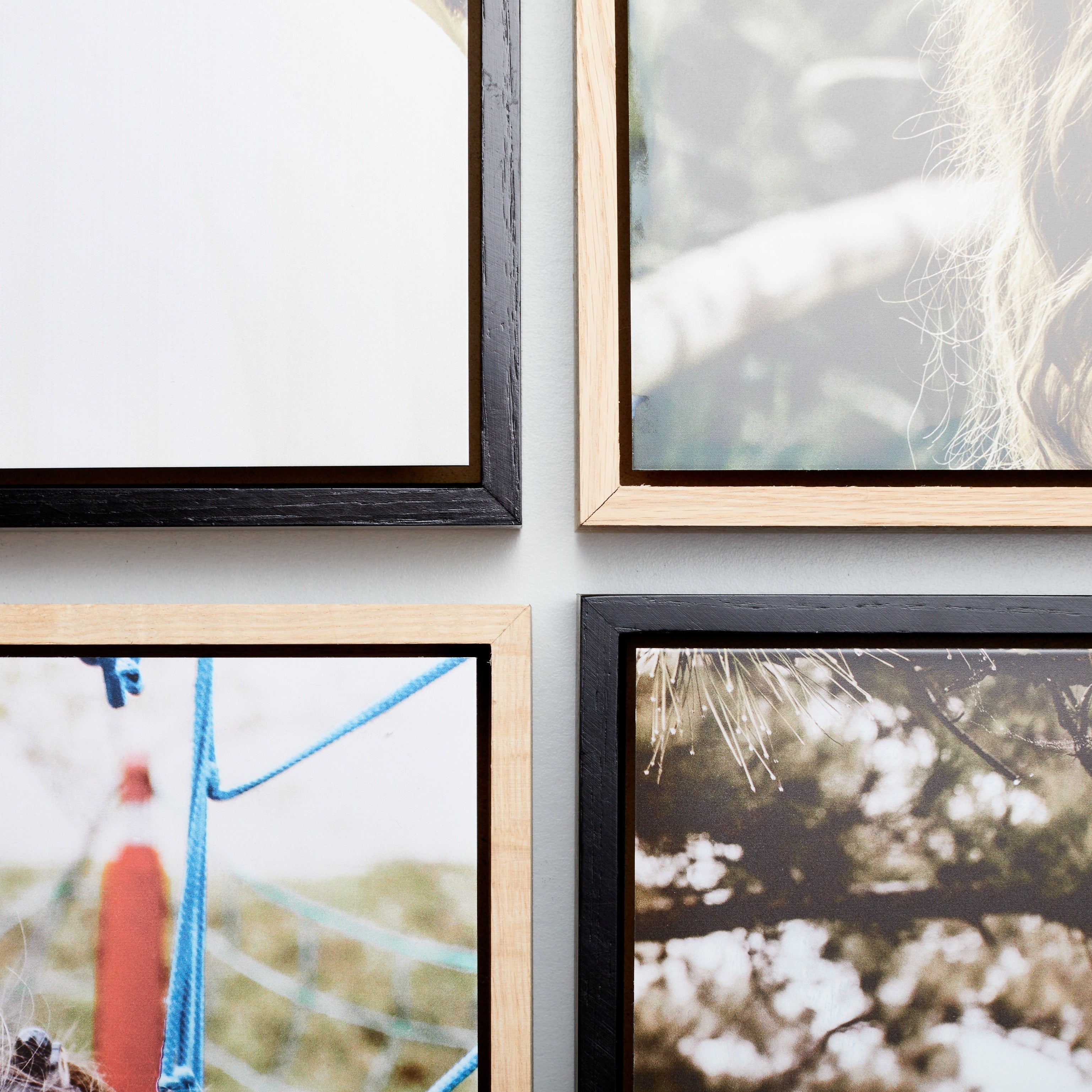 Floating Frame Square – foto op hout – Memory Block NL