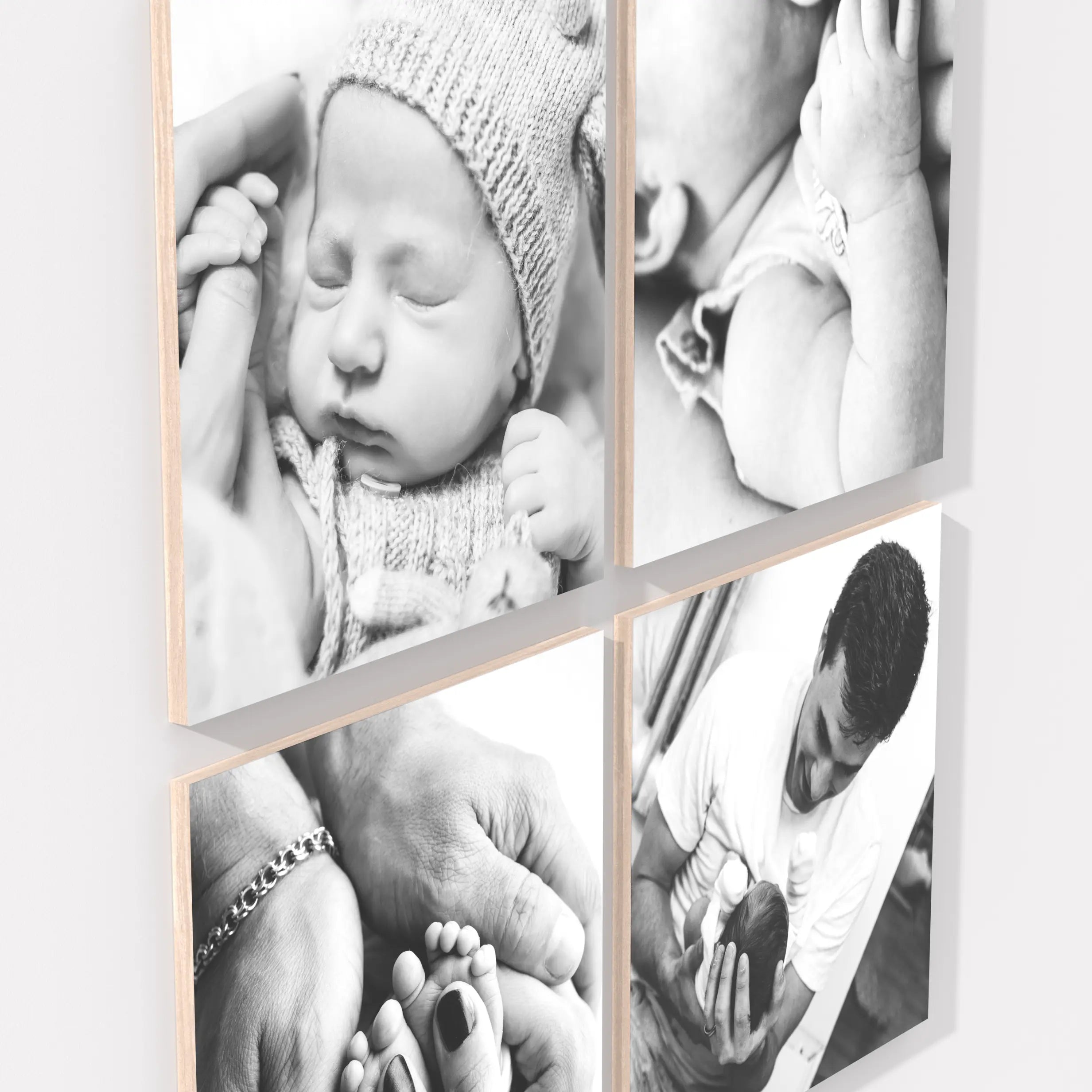 Gaia set of 4 – foto op hout – Memory Block NL