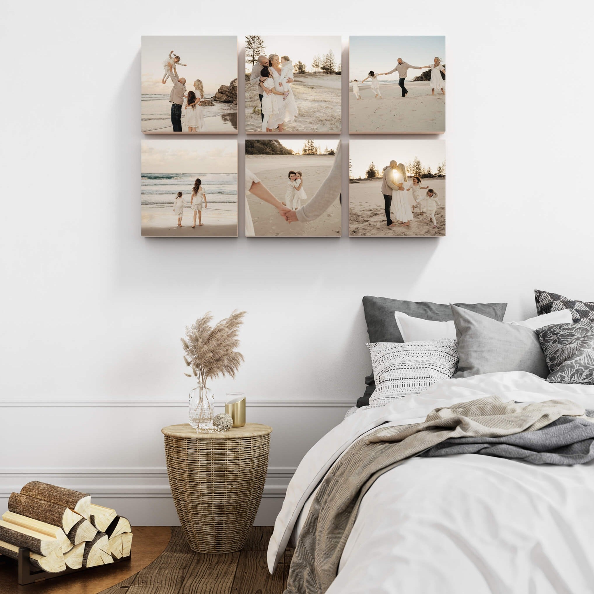Hazel set of 6 – foto op hout – Memory Block NL