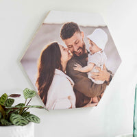 Hexagon – foto op hout – Memory Block NL