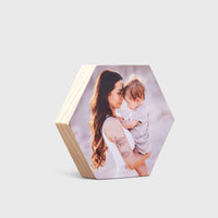 Hexagon – foto op hout – Memory Block NL