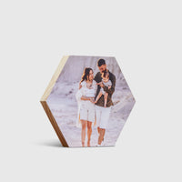 Hexagon – foto op hout – Memory Block NL