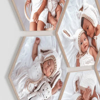 Hexagon Set of 5 – foto op hout – Memory Block NL
