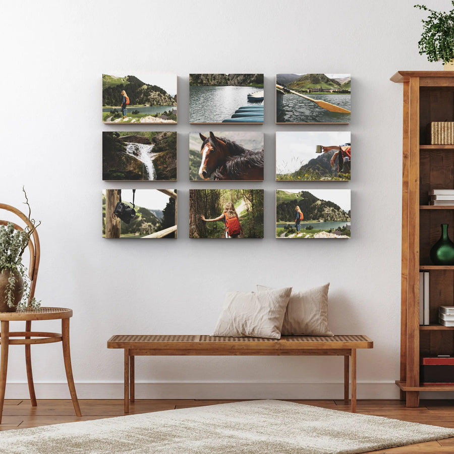Jaffa set of 9 – foto op hout – Memory Block NL