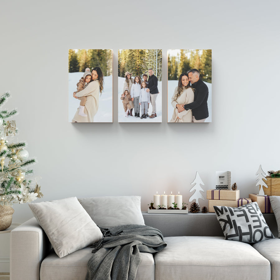 Maple set of 3 – foto op hout – Memory Block NL