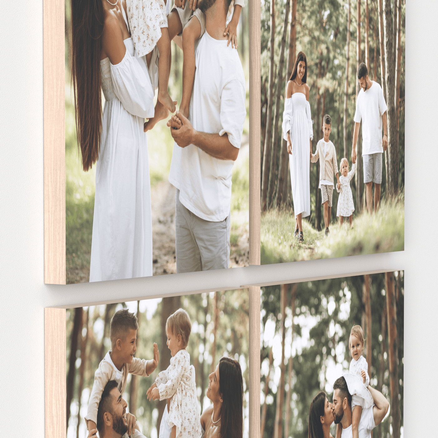 Orchid set of 4 – foto op hout – Memory Block NL