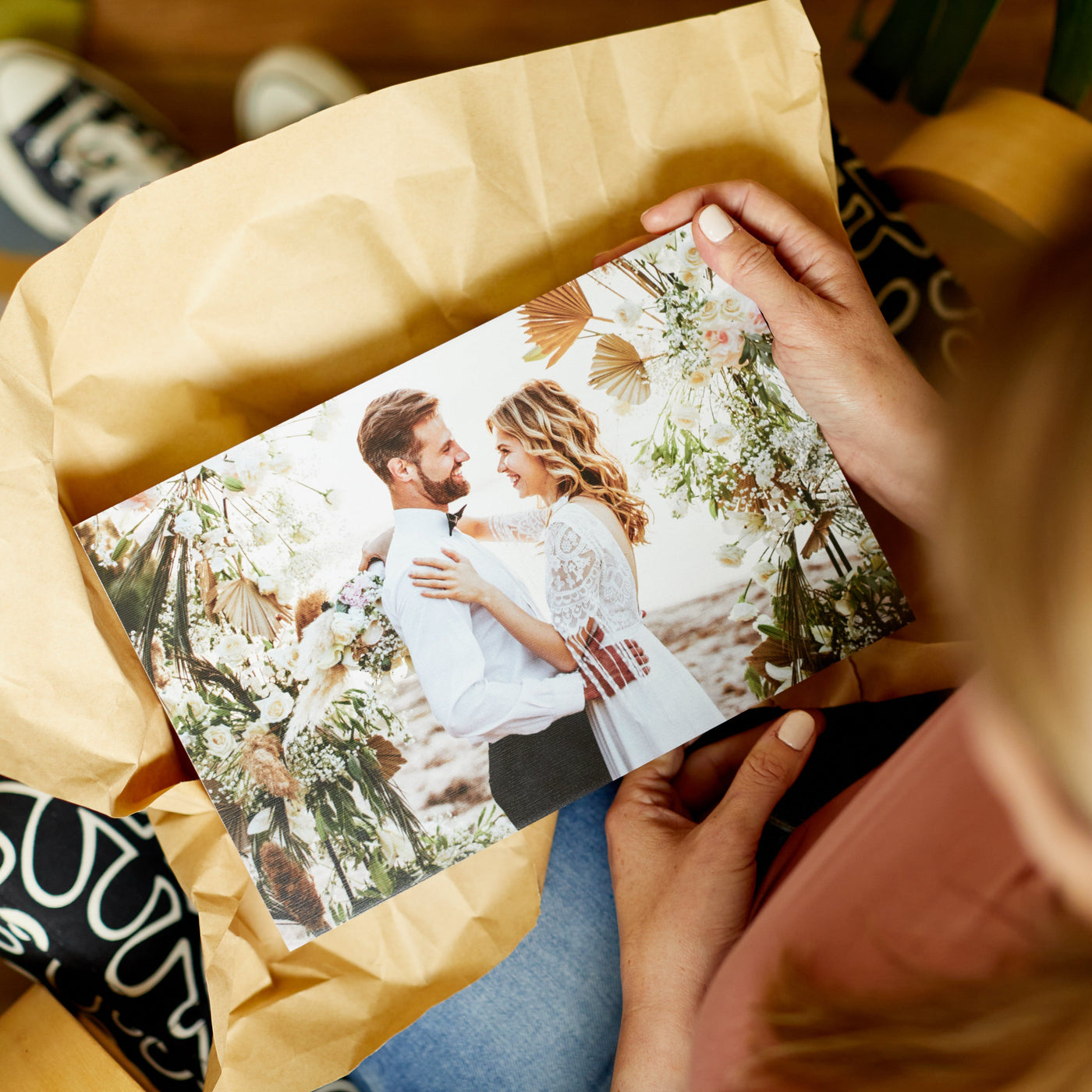 Pine Rectangle – foto op hout – Memory Block NL
