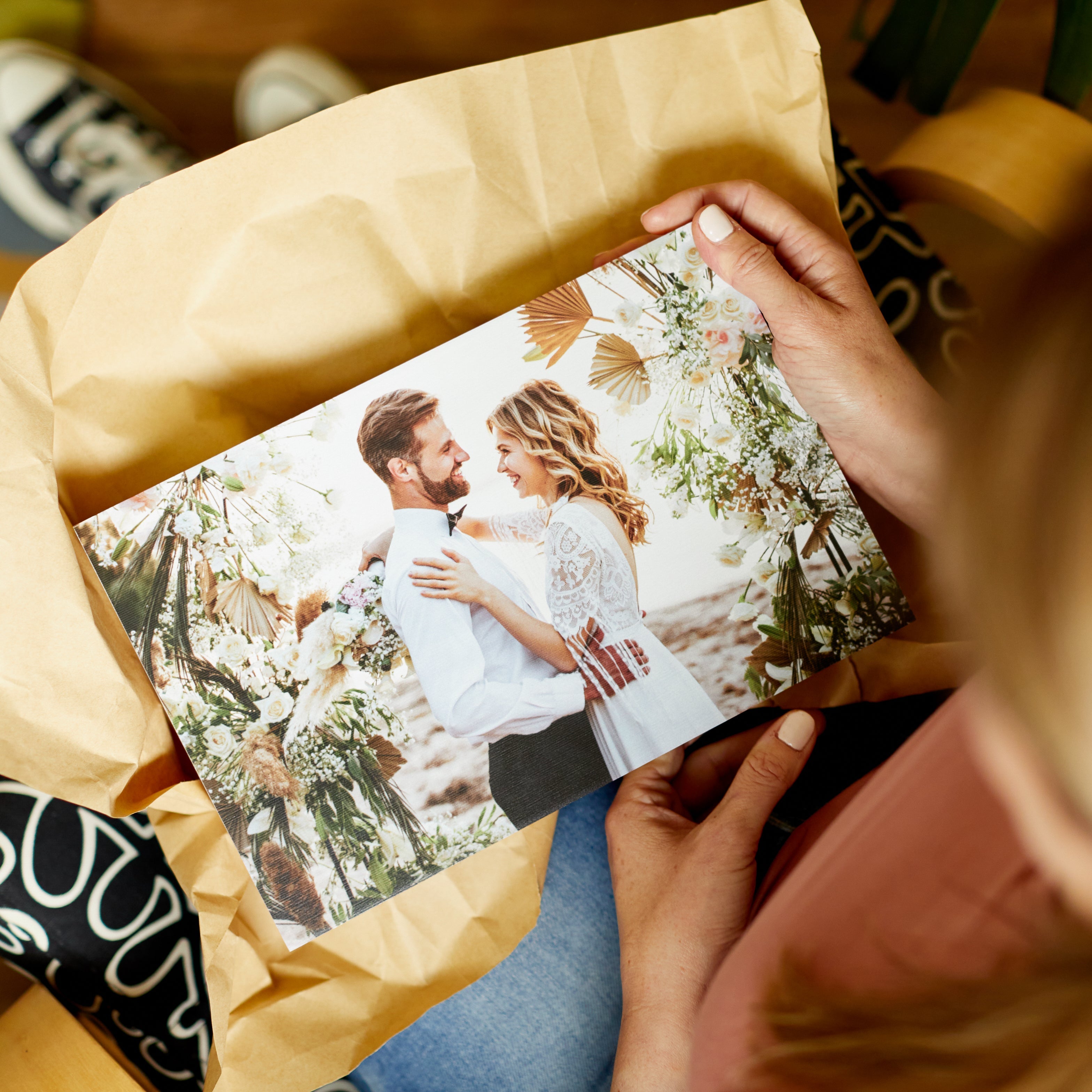 Pine Rectangle – foto op hout – Memory Block NL