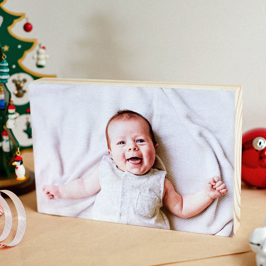 Pine Rectangle – foto op hout – Memory Block NL