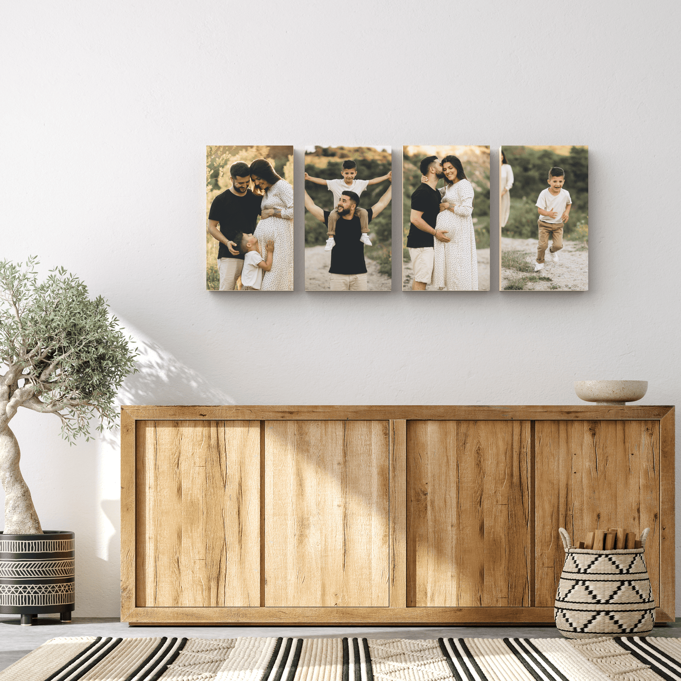 Pine Rectangle – foto op hout – Memory Block NL