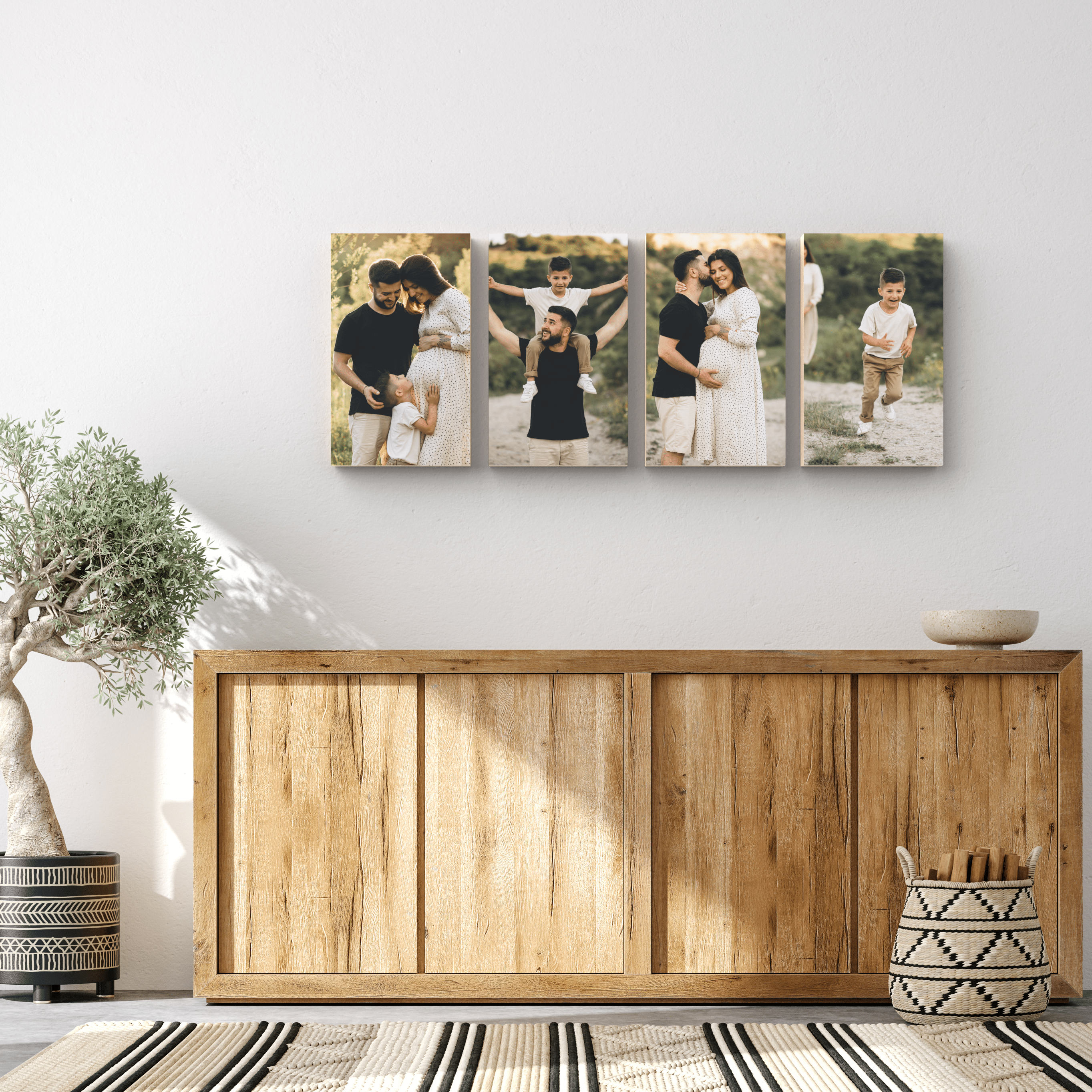 Pine Rectangle – foto op hout – Memory Block NL