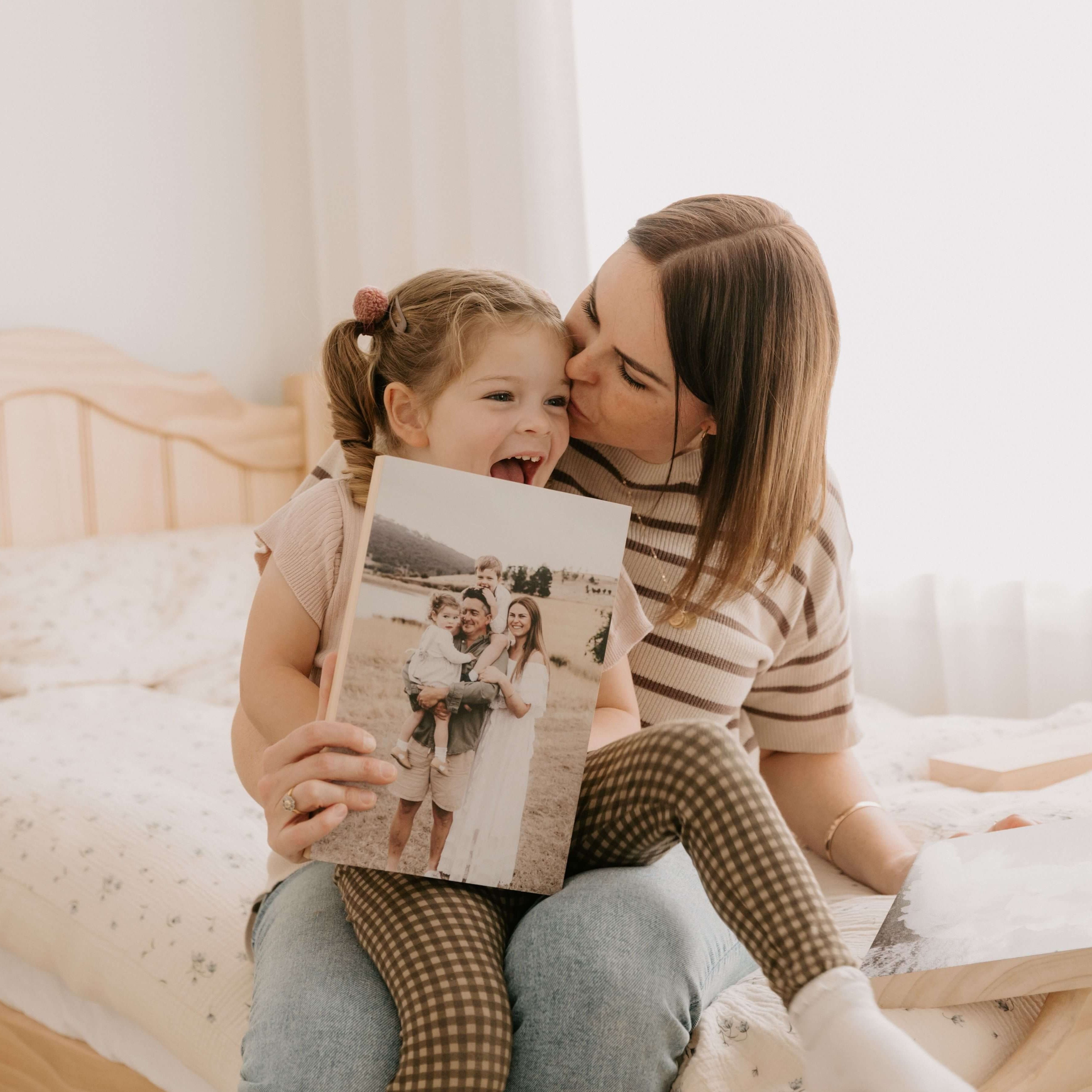 Pine Rectangle – foto op hout – Memory Block NL