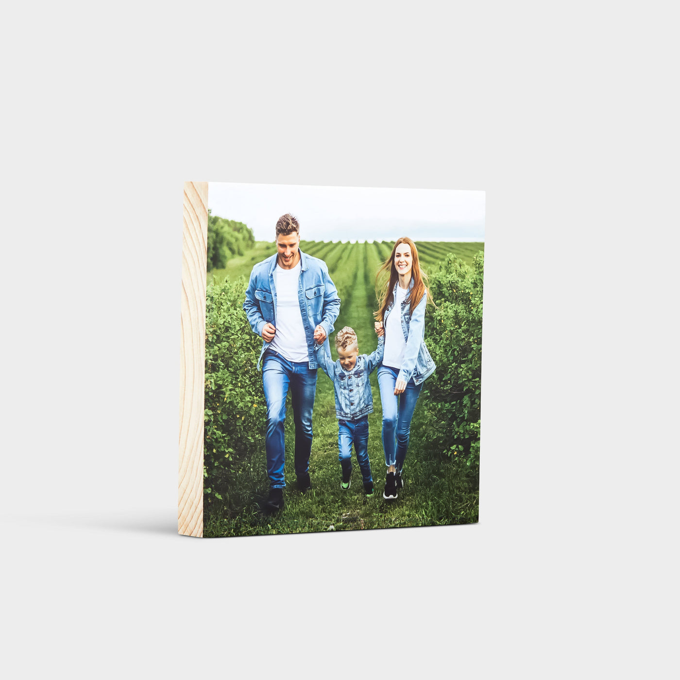 Pine Square – foto op hout – Memory Block NL