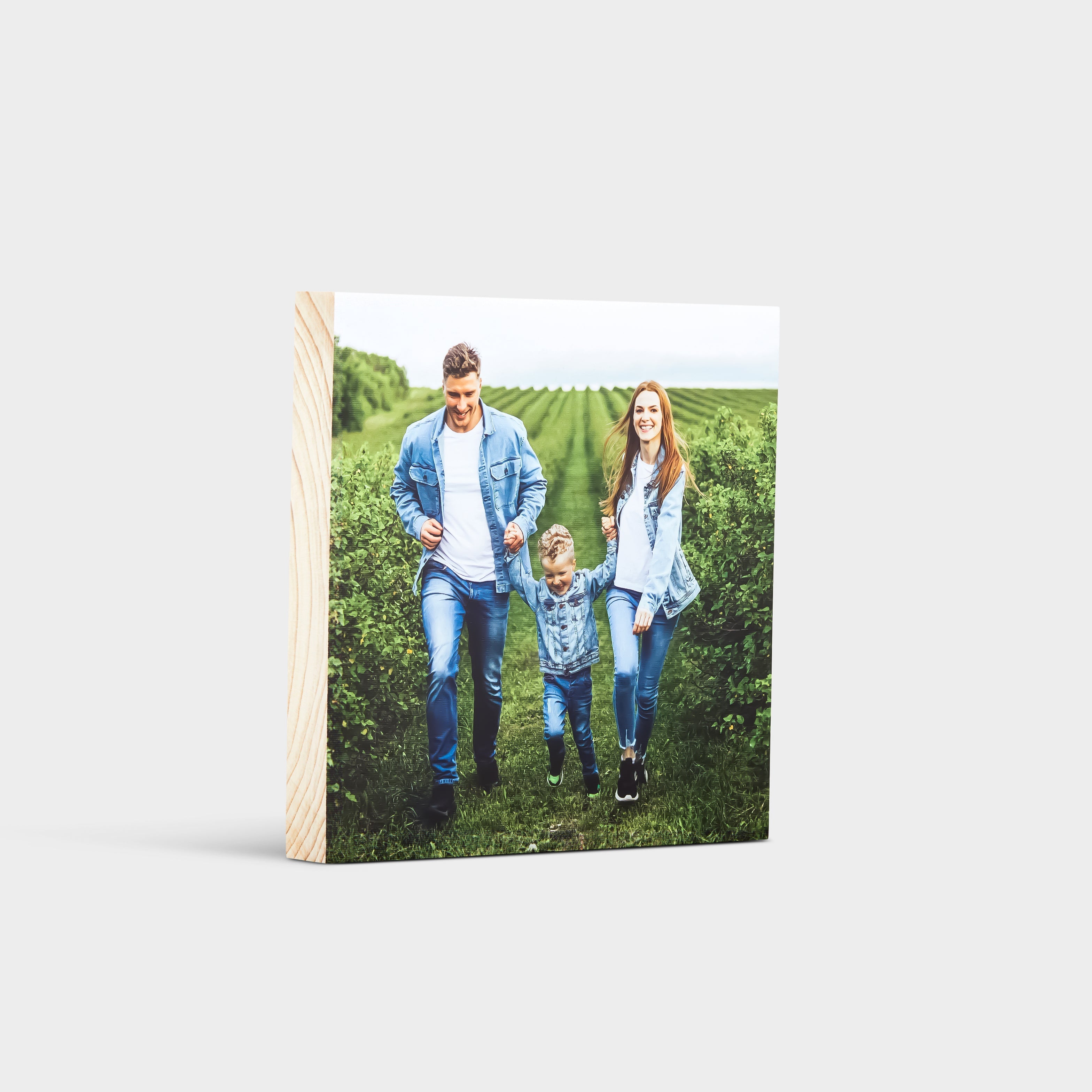 Pine Square – foto op hout – Memory Block NL