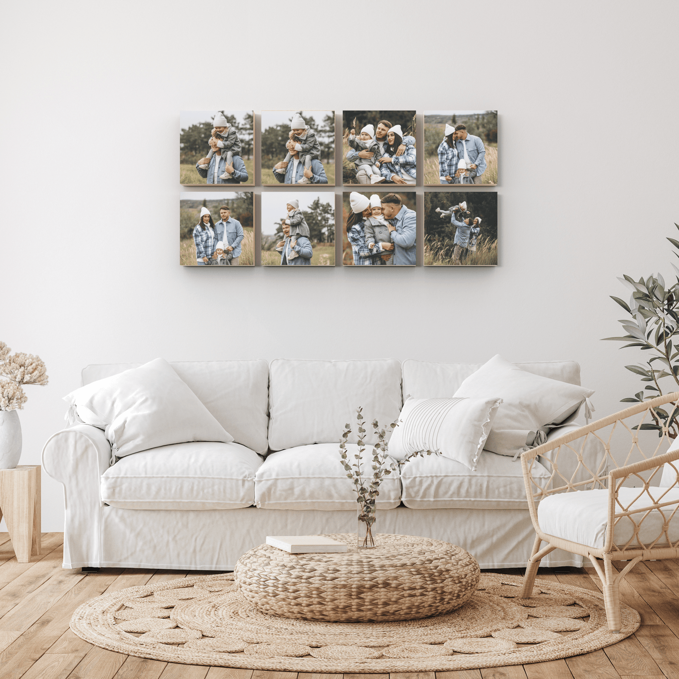Pine Square – foto op hout – Memory Block NL