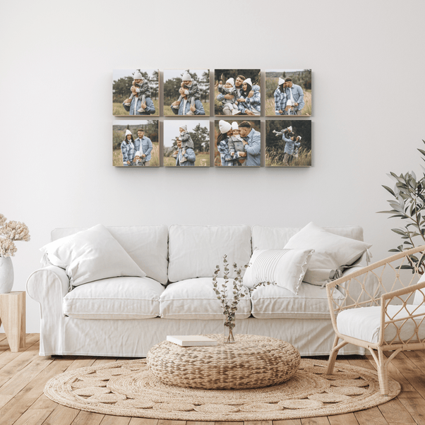 Pine Square – foto op hout – Memory Block NL
