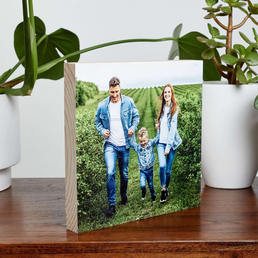 Pine Square – foto op hout – Memory Block NL