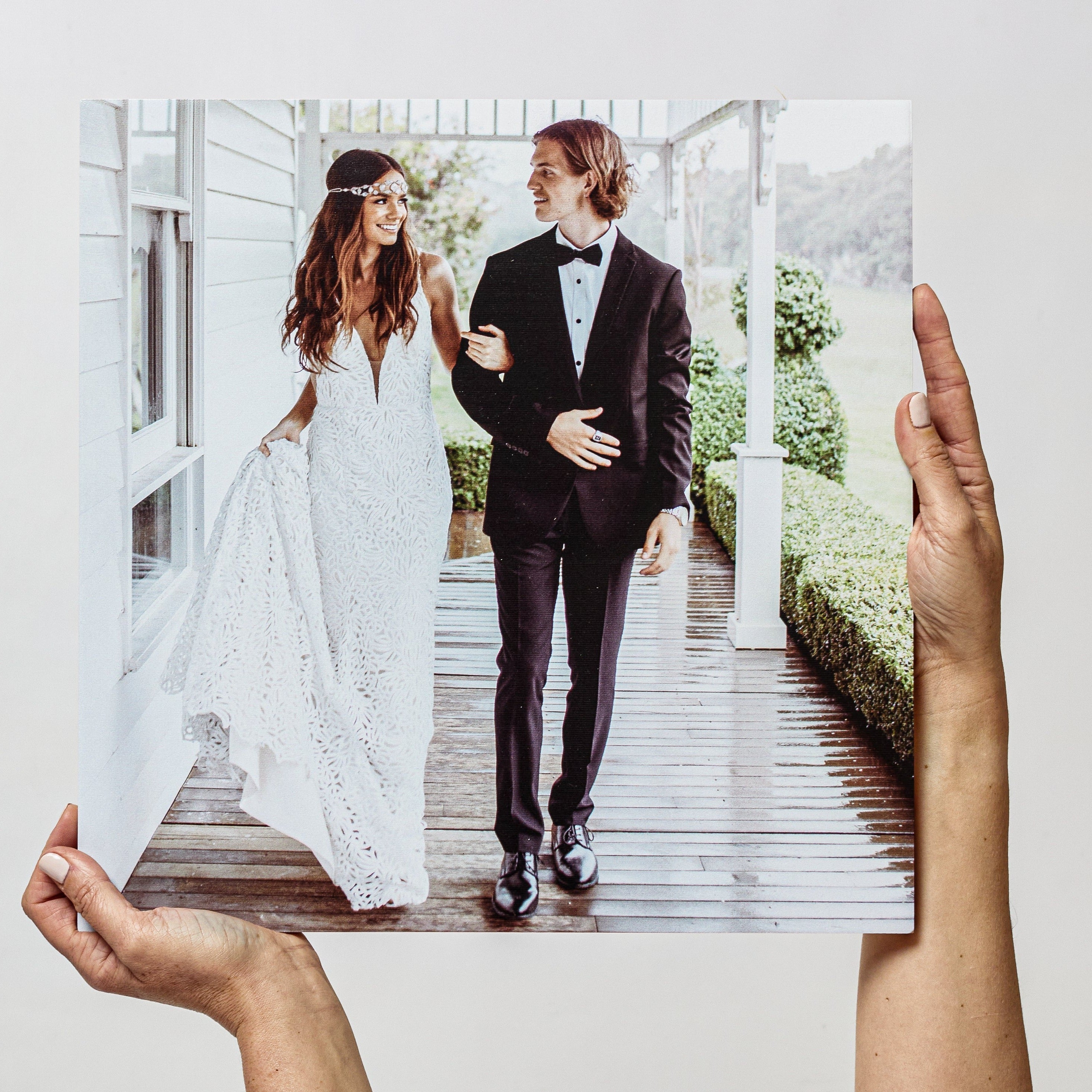 Pine Square – foto op hout – Memory Block NL