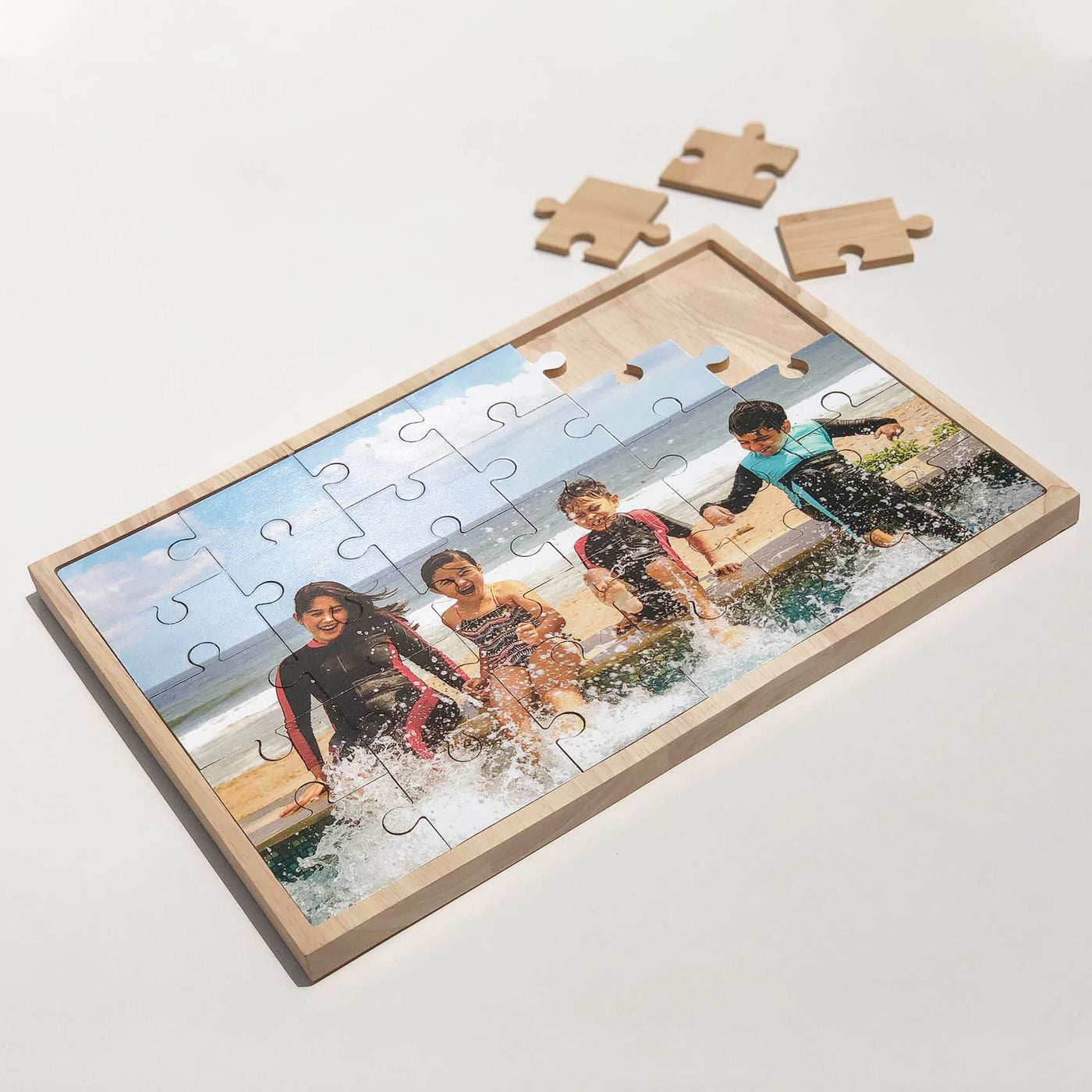 Rectangle Puzzle – foto op hout – Memory Block NL