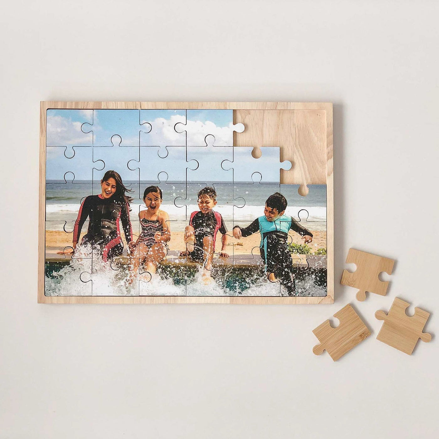 Rectangle Puzzle – foto op hout – Memory Block NL