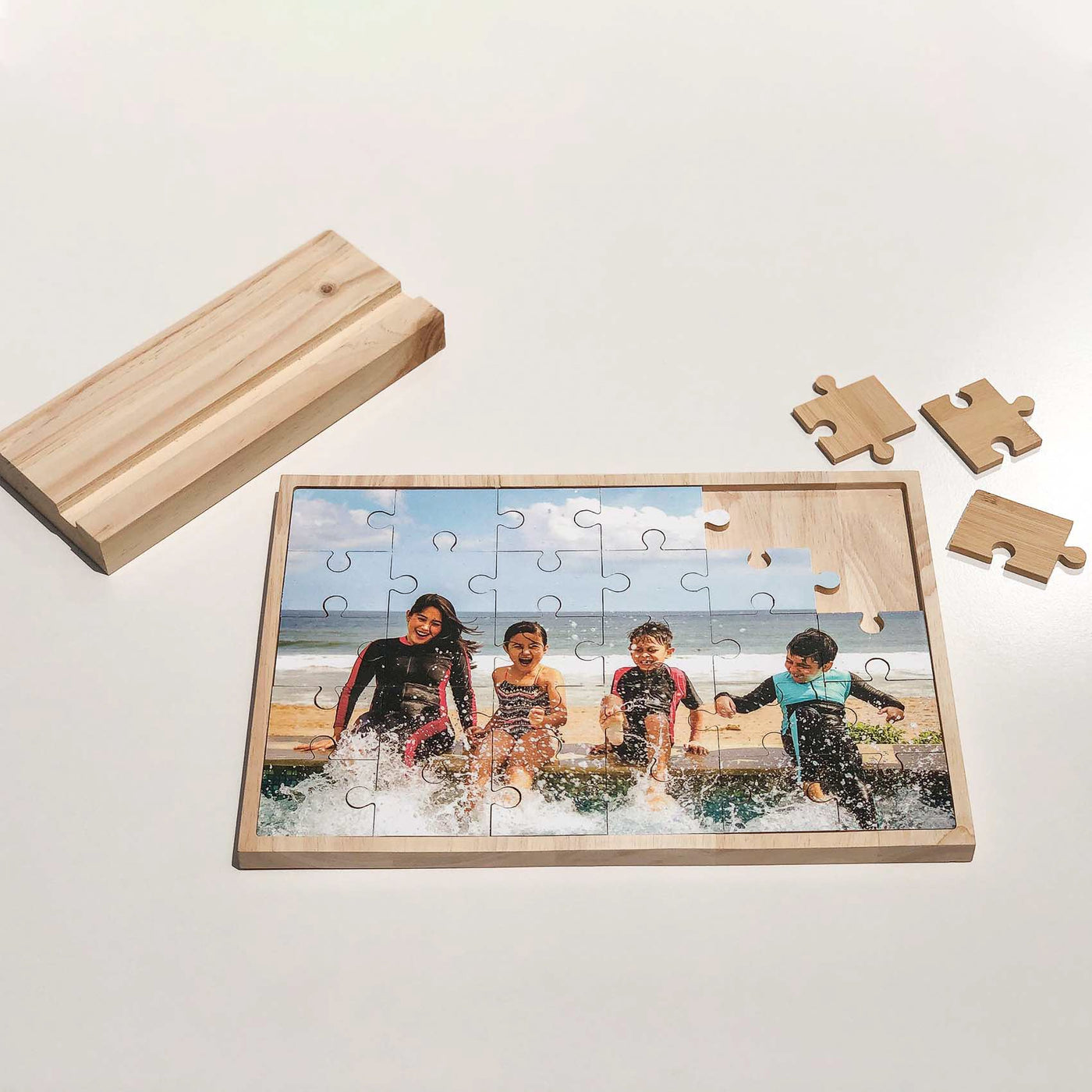 Rectangle Puzzle – foto op hout – Memory Block NL