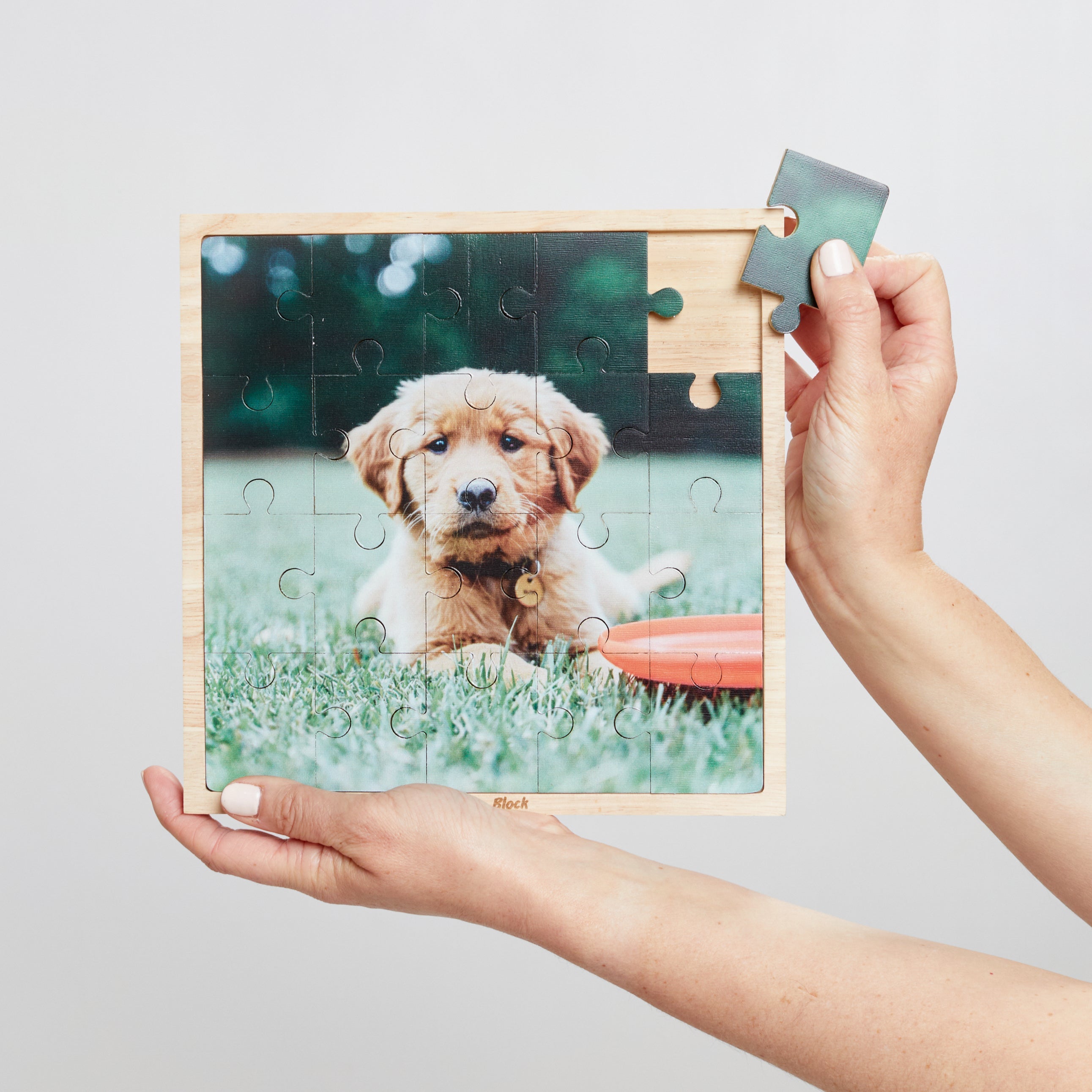 Square Puzzle – foto op hout – Memory Block NL