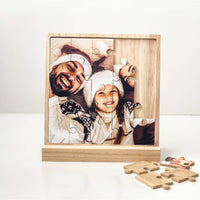 Square Puzzle – foto op hout – Memory Block NL