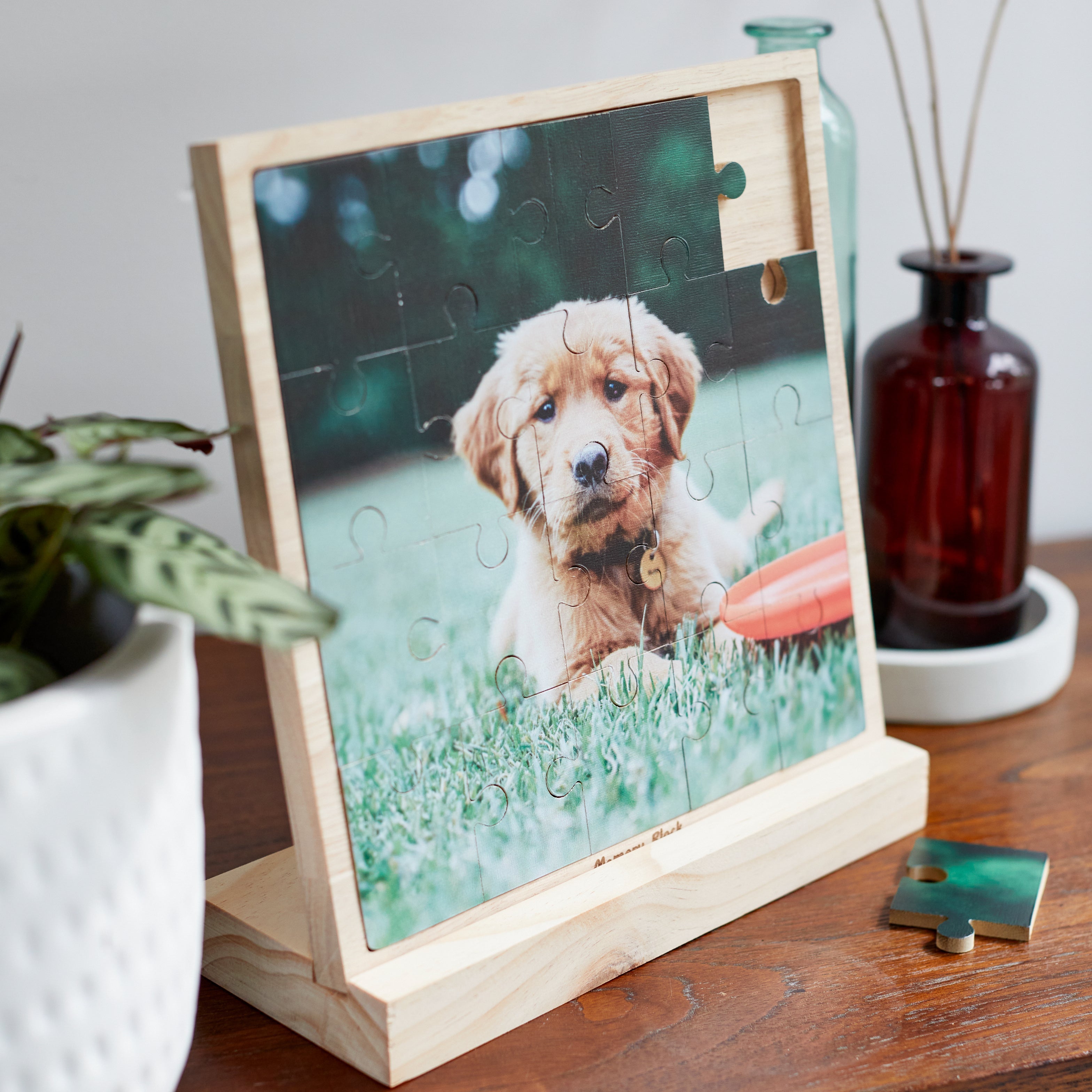 Square Puzzle – foto op hout – Memory Block NL