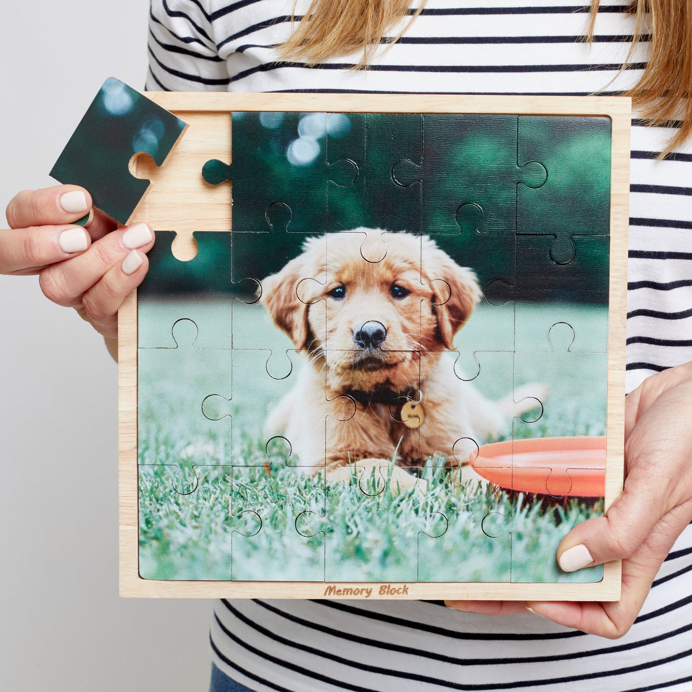 Square Puzzle – foto op hout – Memory Block NL
