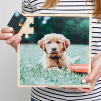 Square Puzzle – foto op hout – Memory Block NL
