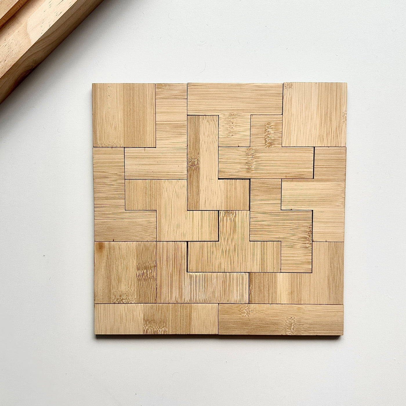 Square Tetris Puzzle – foto op hout – Memory Block NL