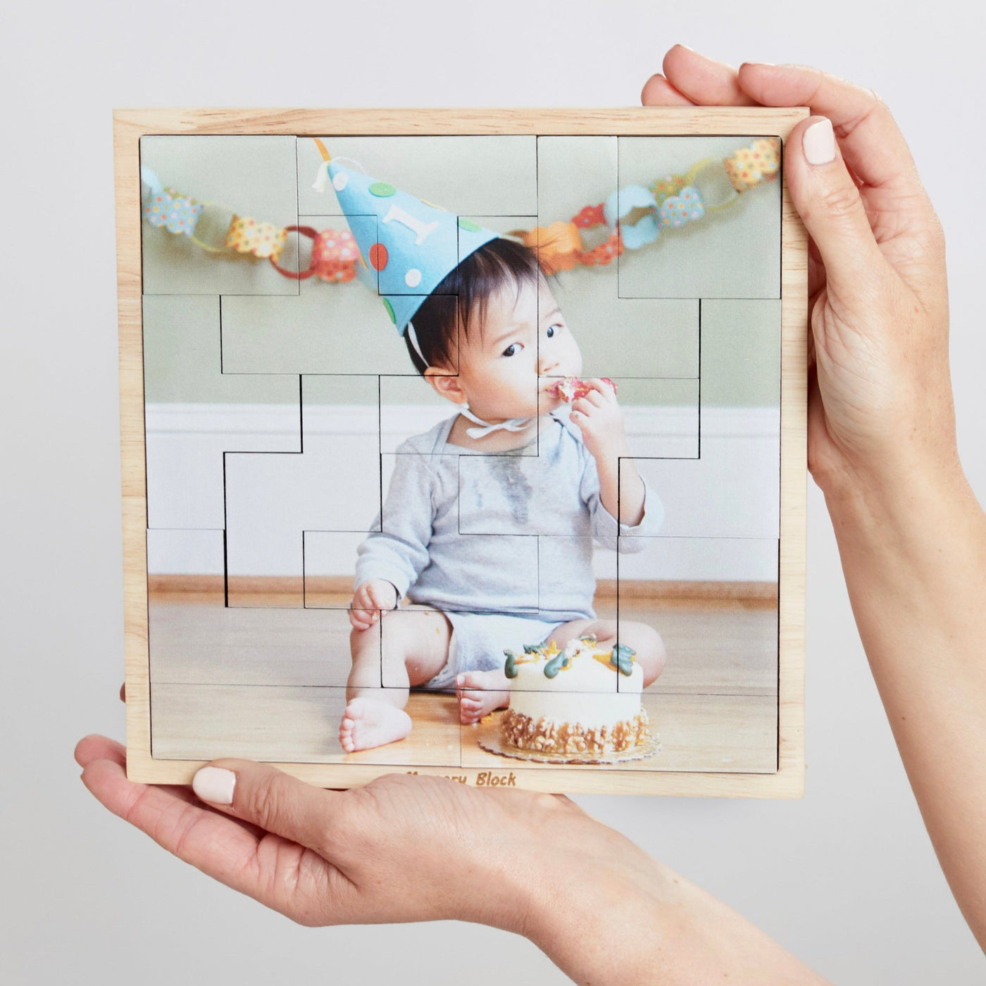 Square Tetris Puzzle – foto op hout – Memory Block NL