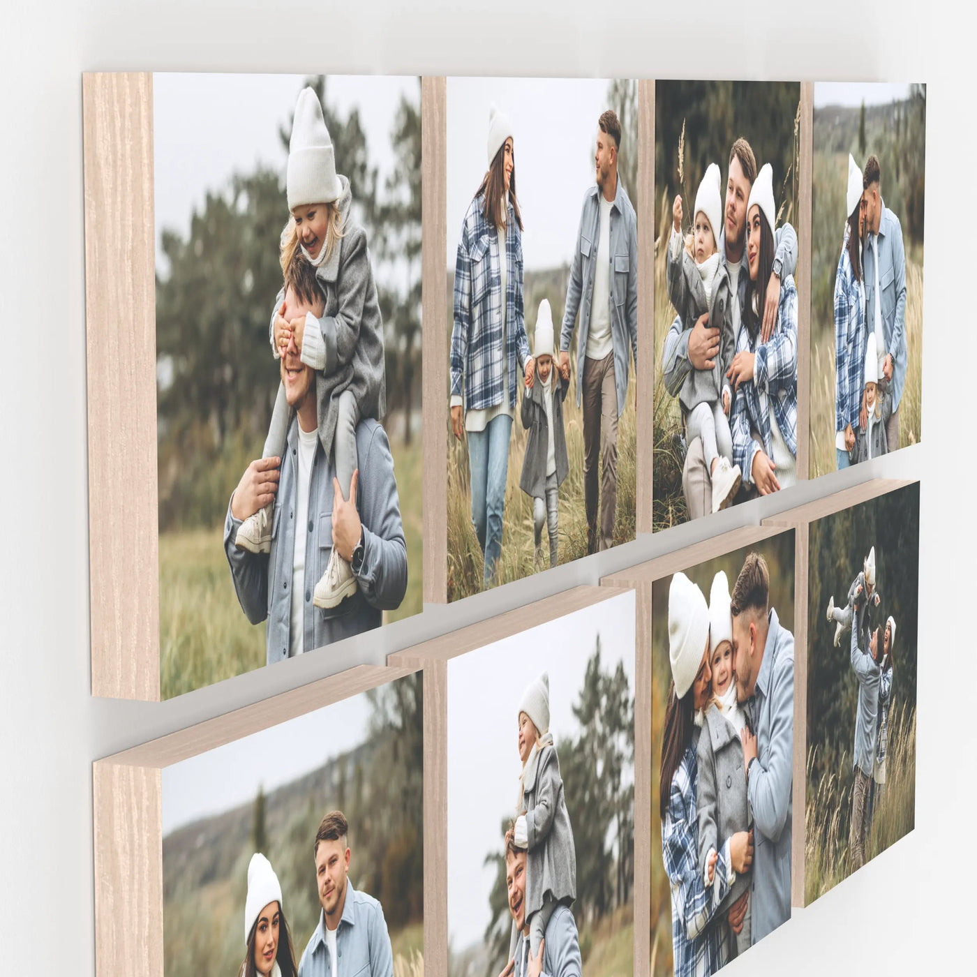 Tulip set of 8 – foto op hout – Memory Block NL
