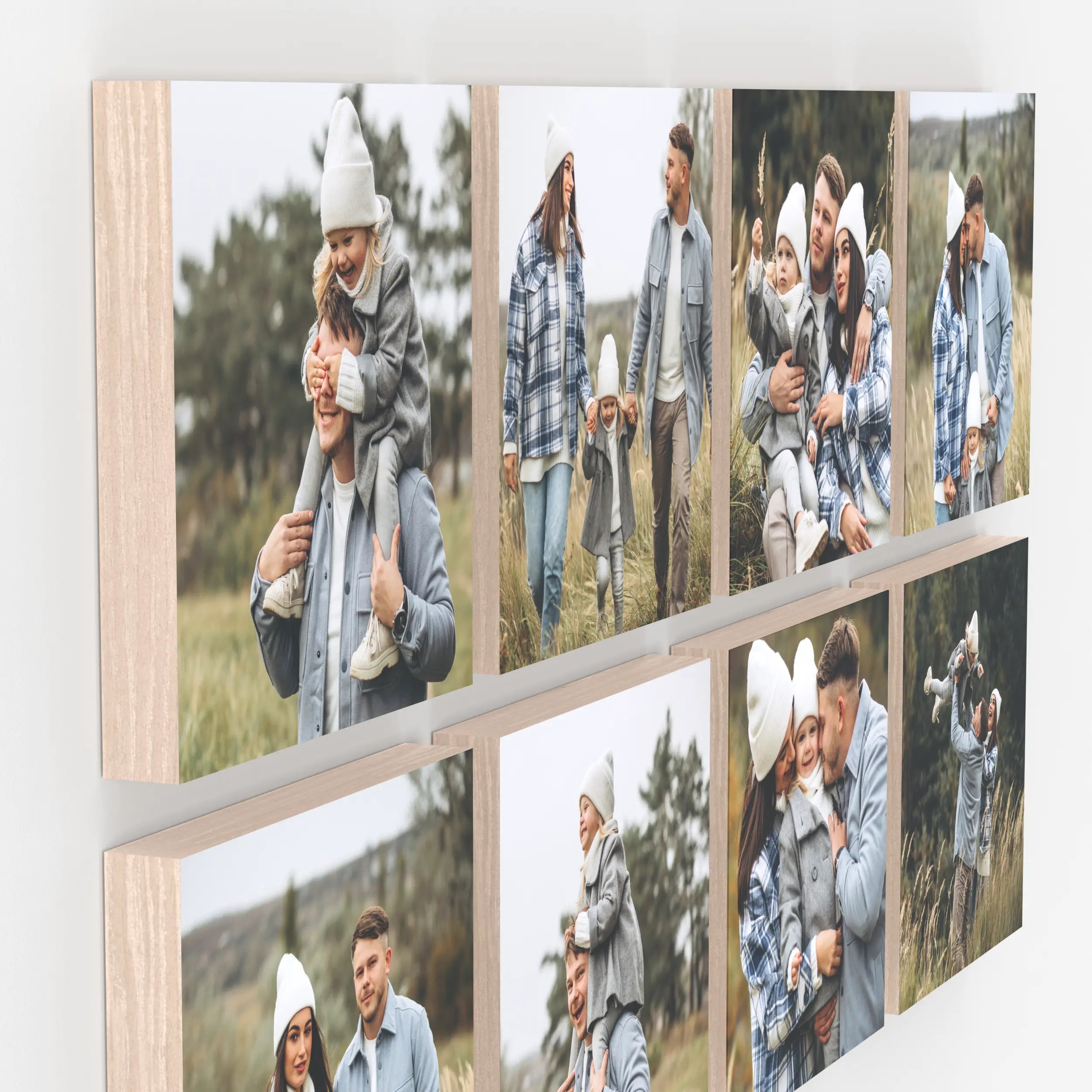 Tulip set of 8 – foto op hout – Memory Block NL