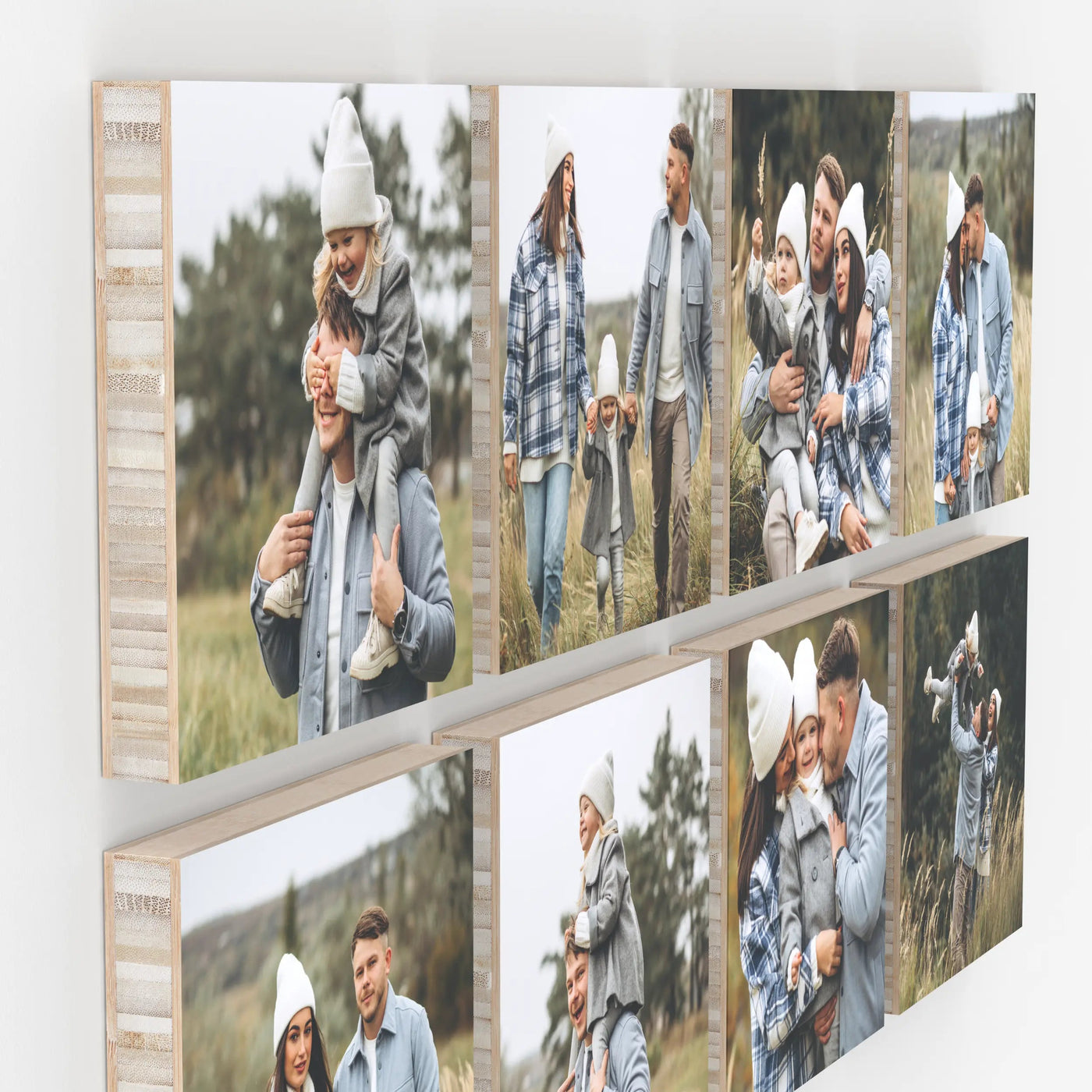 Tulip set of 8 – foto op hout – Memory Block NL