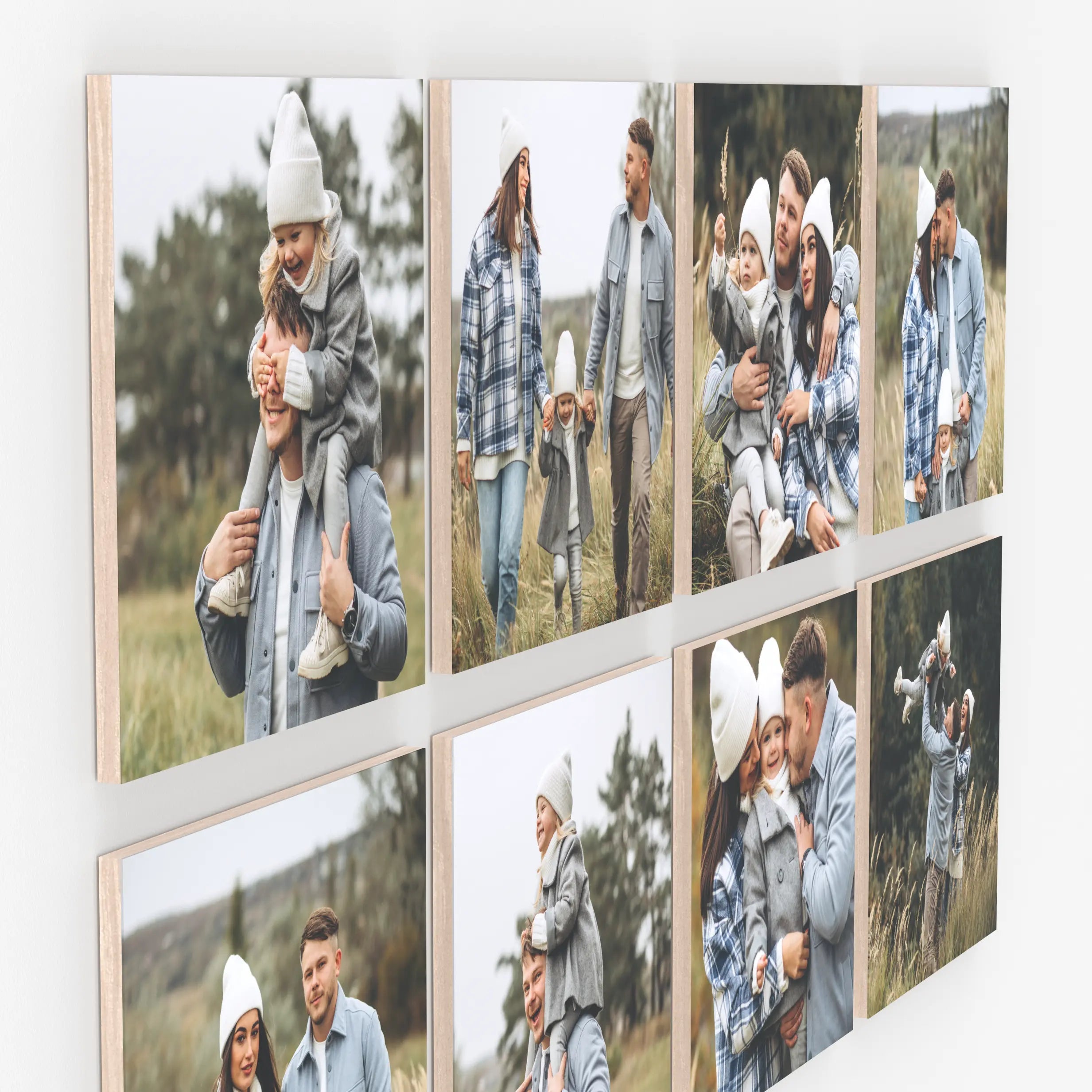 Tulip set of 8 – foto op hout – Memory Block NL