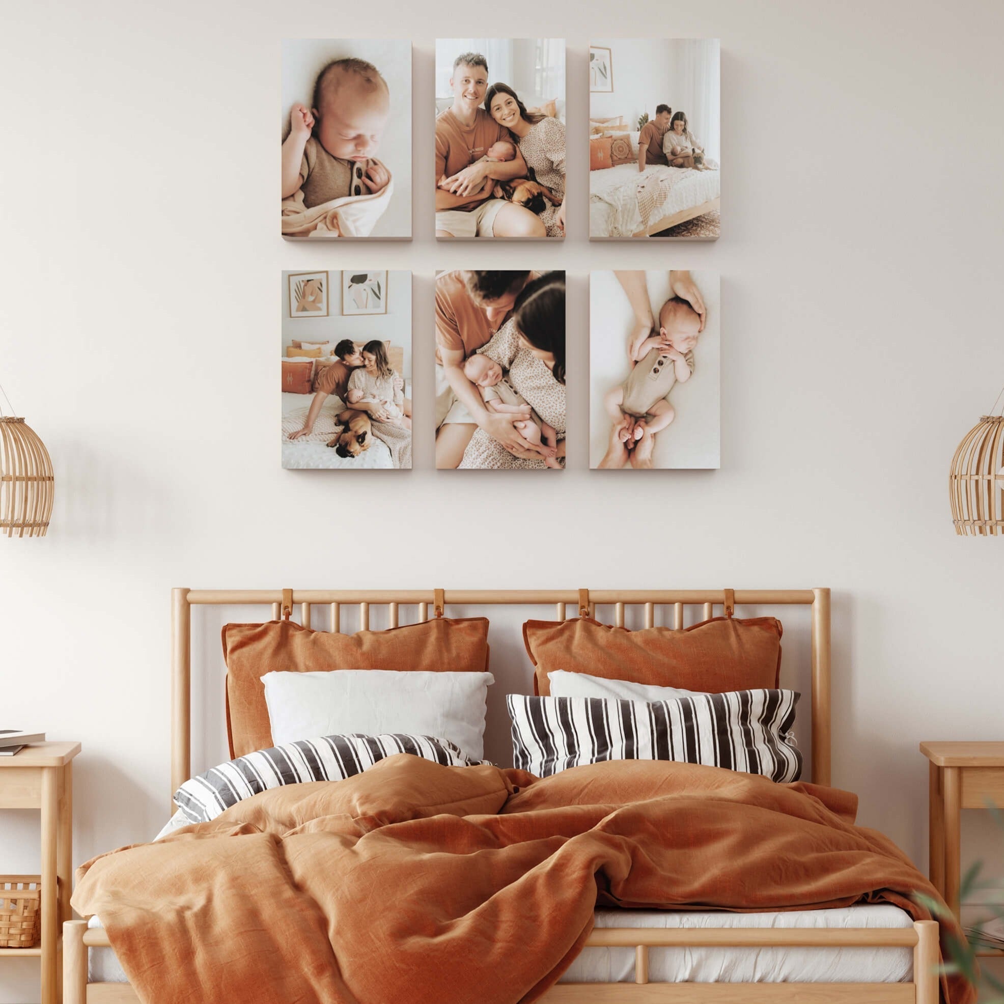 Willow set of 6 – foto op hout – Memory Block NL
